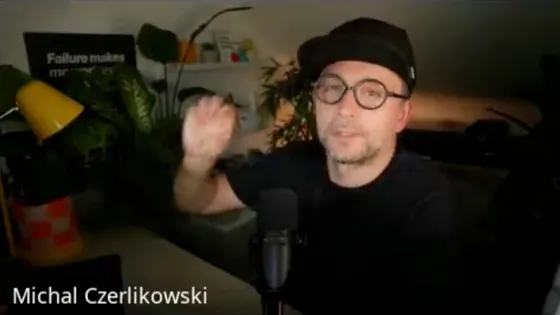 Michał Czerlikowski na wideorozmowie podczas sesji